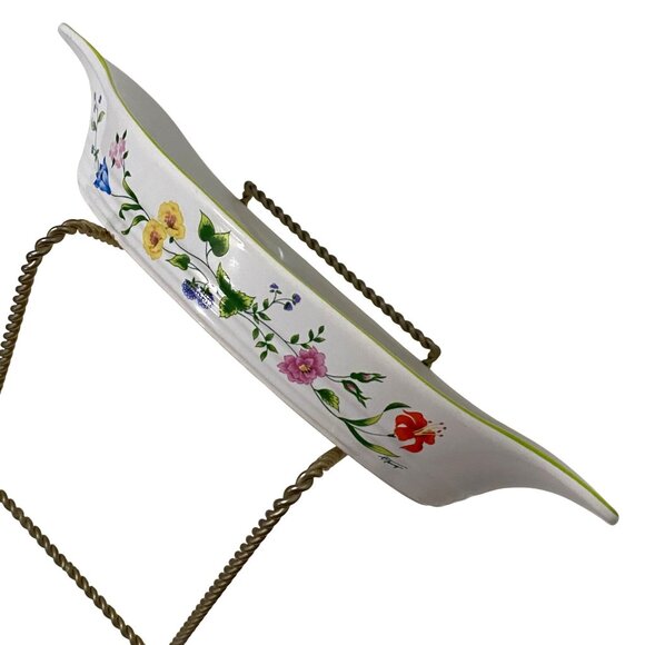 Vintage Pamela by Action Oval Baking Dish Floral Print Made in Japan Cook Bake - Picture 4 of 8